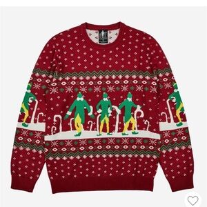 Men’s Elf size medium elf sweater for red color and Green measures 22 pit new